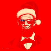 Hipster Santa Abraham Lincoln Santa Hat thumb 1