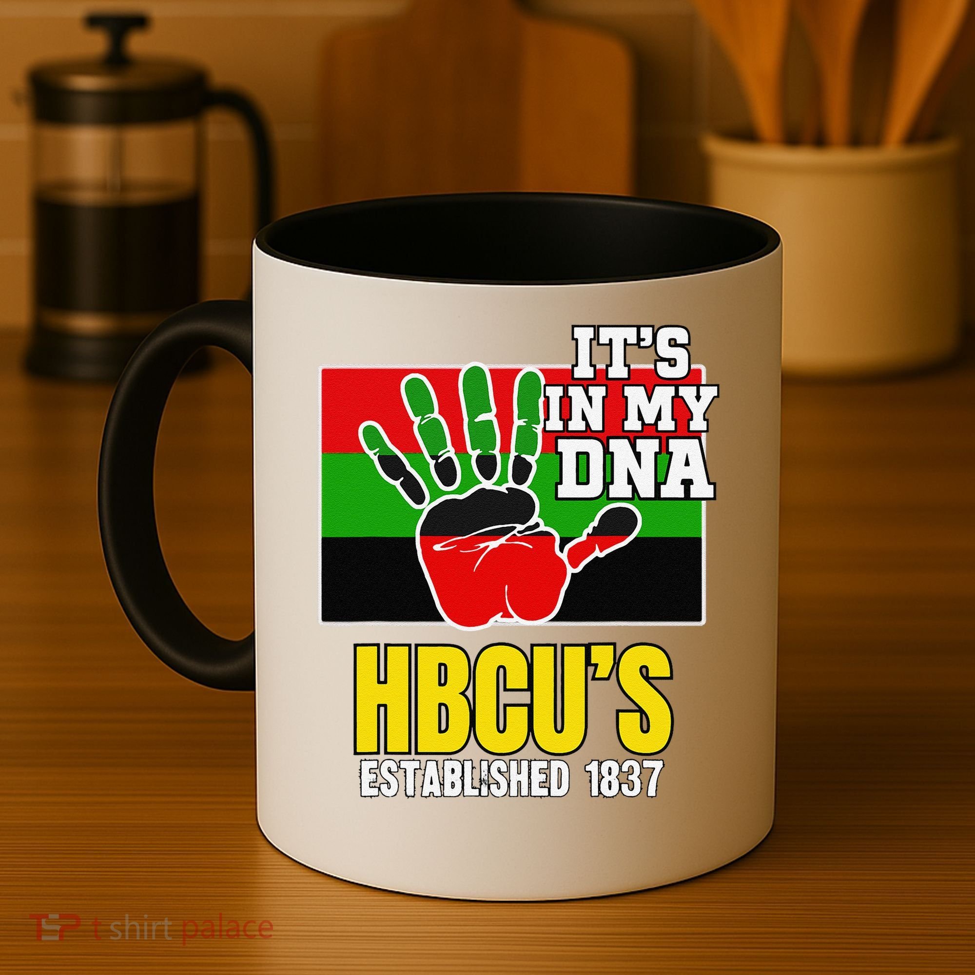 HBCU Souvenir Authentic Red Black and Green HBCU Campus Coffee Mug