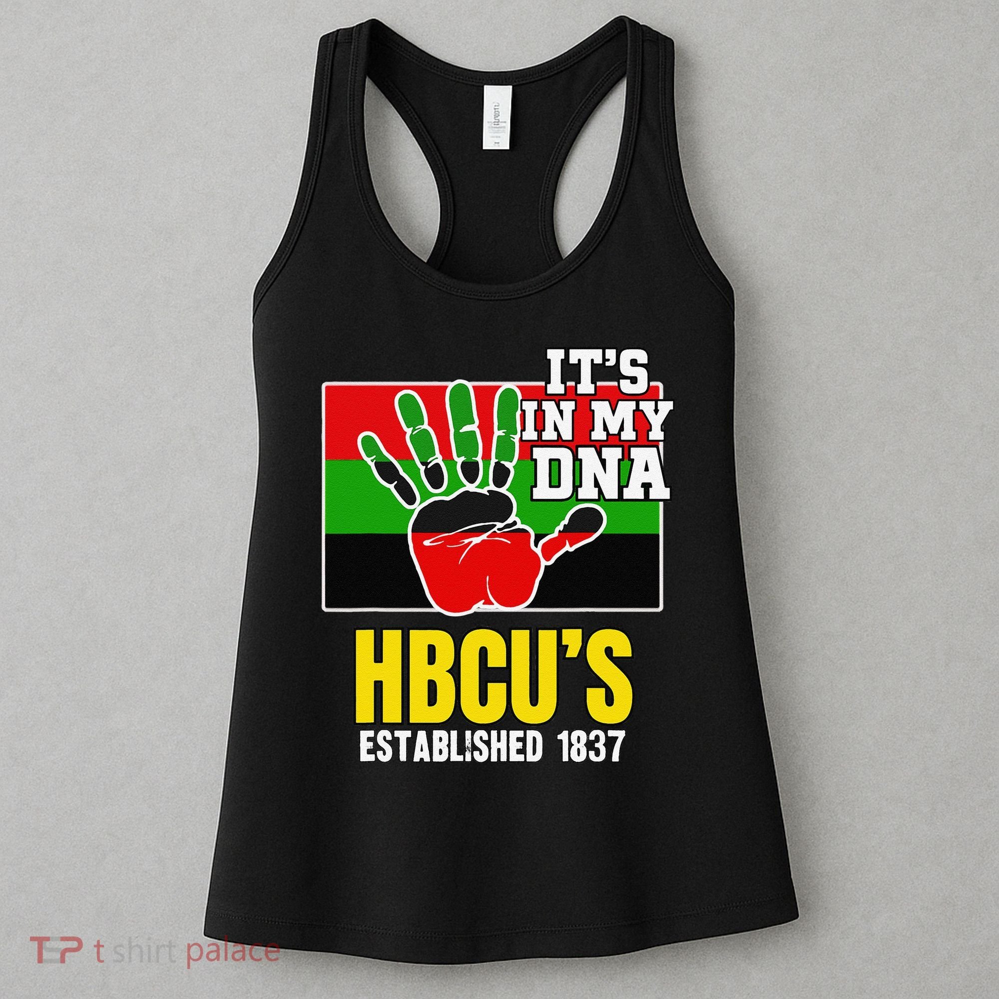 HBCU Souvenir Authentic Red Black and Green HBCU Campus Women's Tank Top