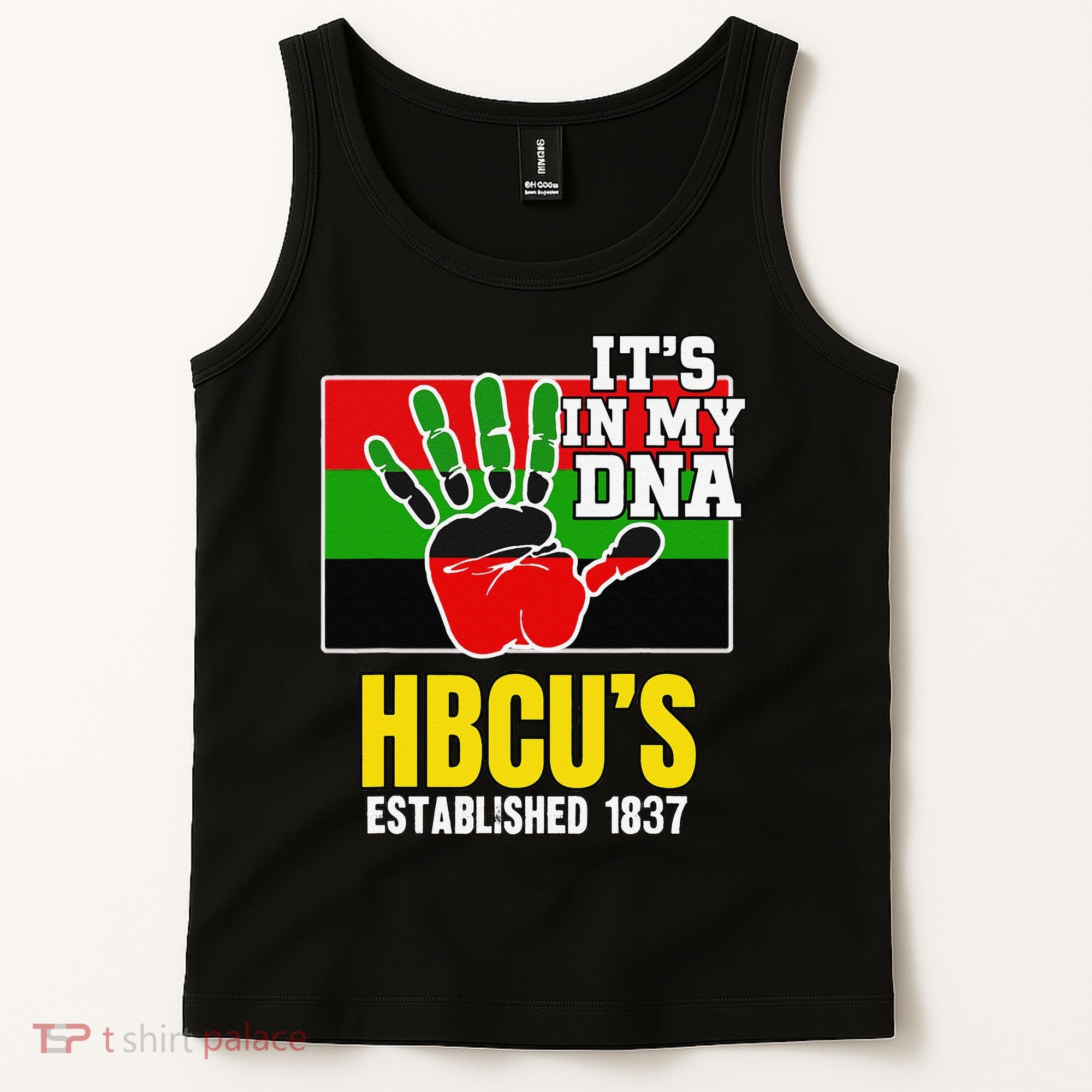 HBCU Souvenir Authentic Red Black and Green HBCU Campus Tank Top