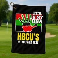 HBCU Souvenir Authentic Red Black and Green HBCU Campus Golf Towel thumb 1