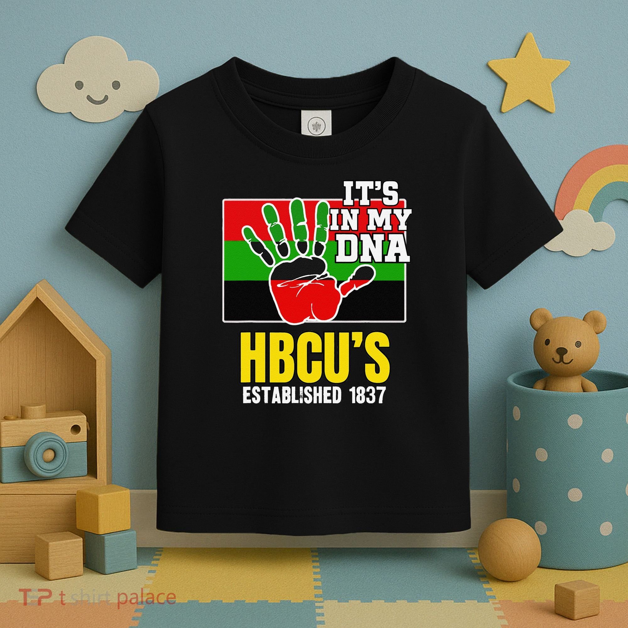 HBCU Souvenir Authentic Red Black and Green HBCU Campus Toddler T-Shirt