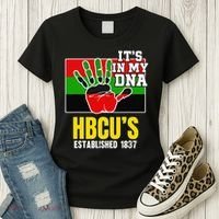 HBCU Souvenir Authentic Red Black and Green HBCU Campus Women's T-Shirt thumb 3