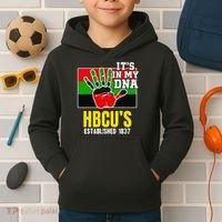 HBCU Souvenir Authentic Red Black and Green HBCU Campus Kids Hoodie thumb 2