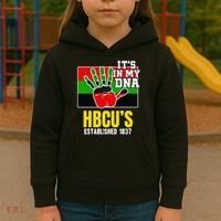 HBCU Souvenir Authentic Red Black and Green HBCU Campus Kids Hoodie thumb 3