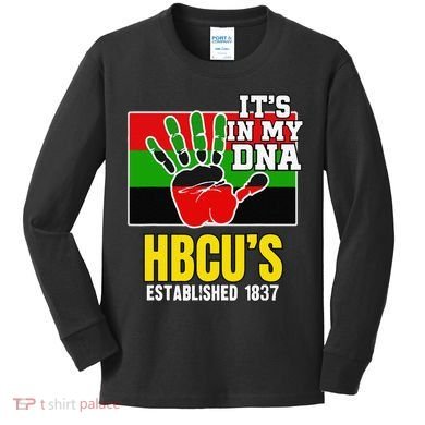 HBCU Souvenir Authentic Red Black and Green HBCU Campus Kids Long Sleeve Shirt