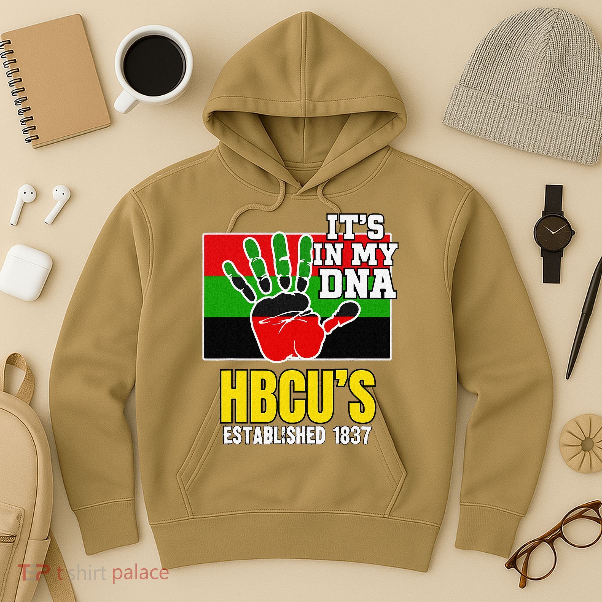 HBCU Souvenir Authentic Red Black and Green HBCU Campus Hoodie