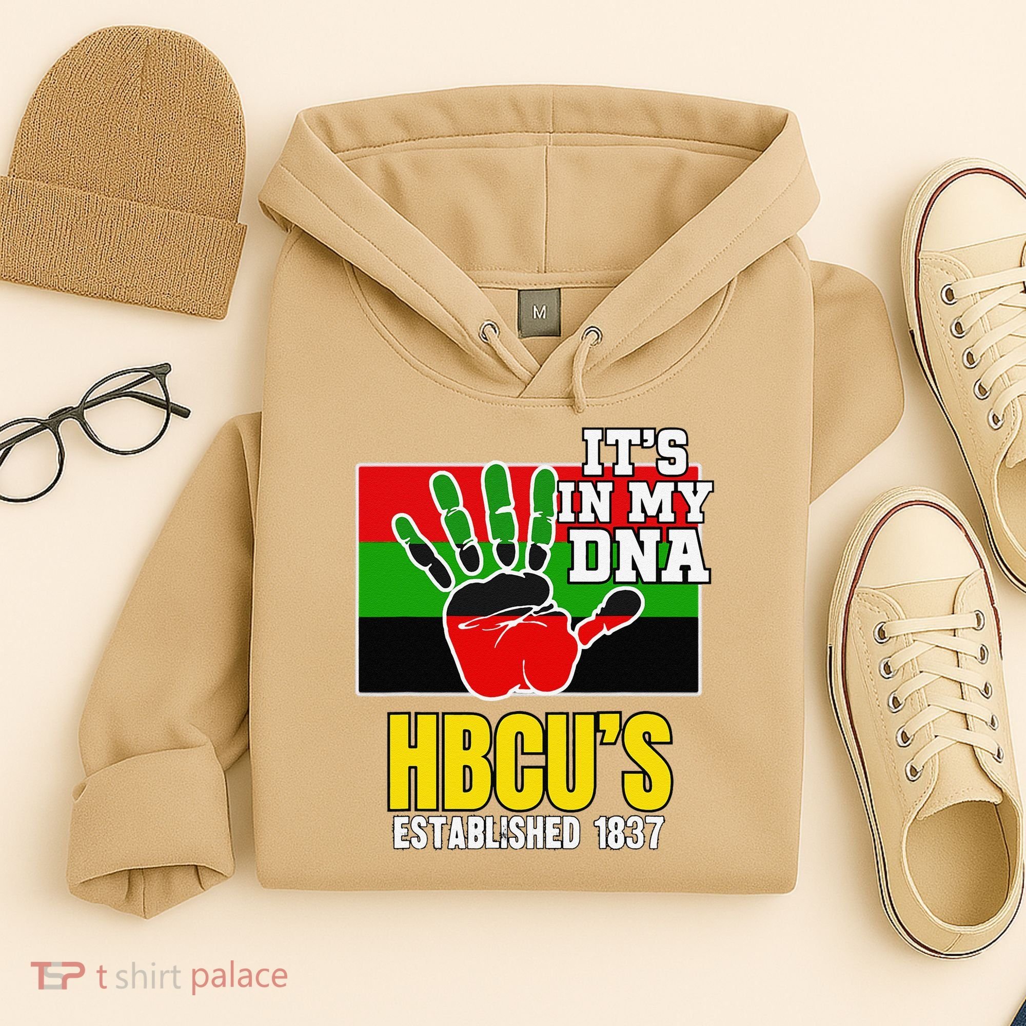 HBCU Souvenir Authentic Red Black and Green HBCU Campus Hoodie