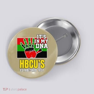 HBCU Souvenir Authentic Red Black and Green HBCU Campus Button