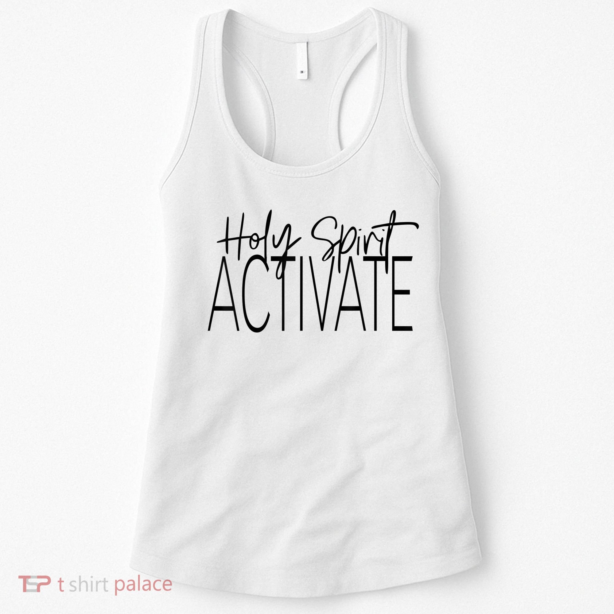 Holy Spirit Activate Western Jesus Lover Christian Religious Women's Tank Top