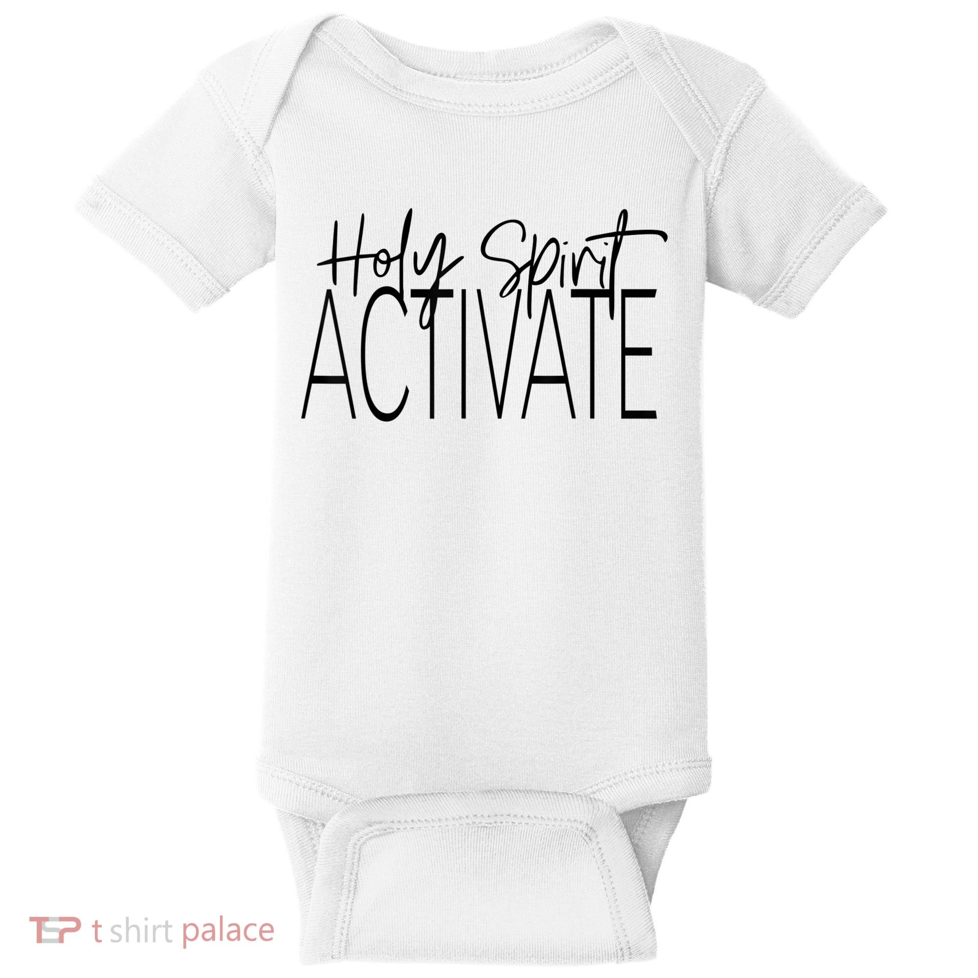Holy Spirit Activate Western Jesus Lover Christian Religious Baby Bodysuit