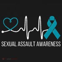 Heartbeat Sexual Assault Awareness Month Teal Ribbon Support Women's Tank Top thumb 5