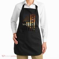 Hawaii Sunset American Flag Honolulu Hawaiian Island Apron thumb 2