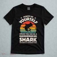 Hammerhead Shark Always Be Yourself Retro Vintage T-Shirt thumb 5
