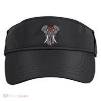 Henna Stylish Artistic Save The Elephants Wildlife Adult Drive Performance Visor thumb 0