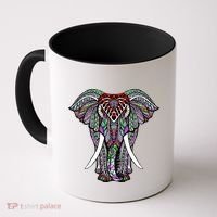 Henna Stylish Artistic Save The Elephants Wildlife Coffee Mug thumb 0