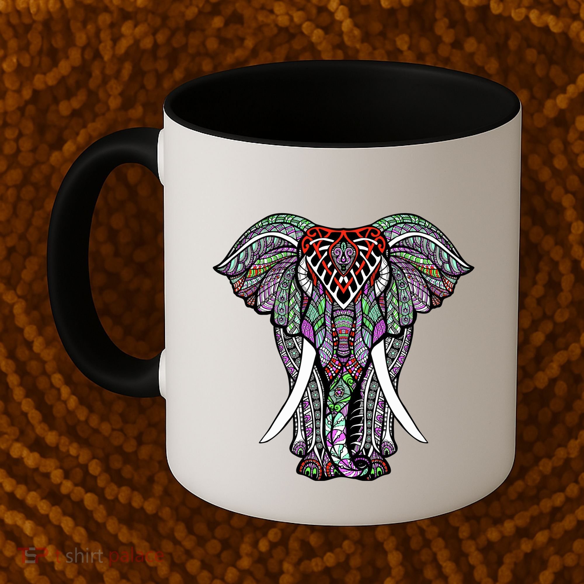 Henna Stylish Artistic Save The Elephants Wildlife Coffee Mug