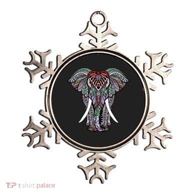 Henna Stylish Artistic Save The Elephants Wildlife Ornament