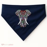 Henna Stylish Artistic Save The Elephants Wildlife USA-Made Doggie Bandana thumb 0