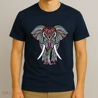Henna Stylish Artistic Save The Elephants Wildlife T-Shirt thumb 3