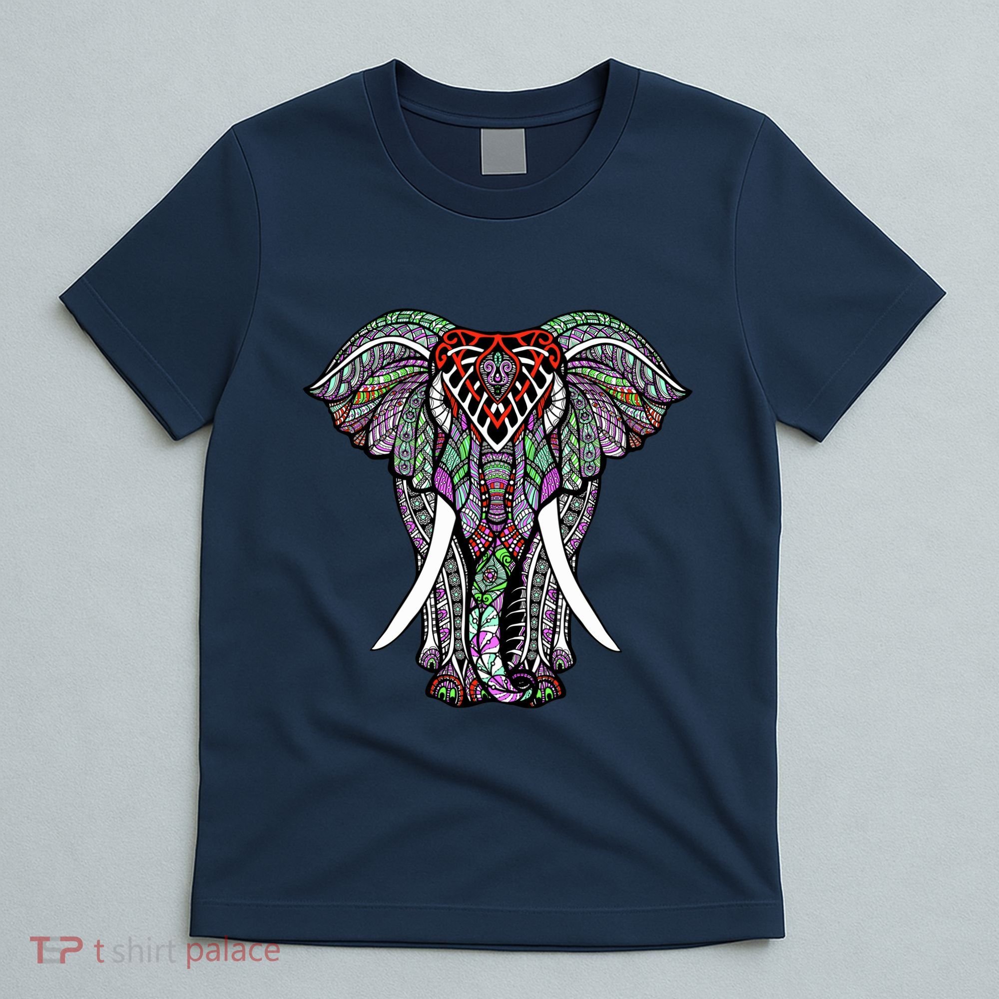 Henna Stylish Artistic Save The Elephants Wildlife T-Shirt