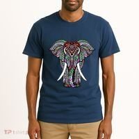 Henna Stylish Artistic Save The Elephants Wildlife Tall T-Shirt thumb 2
