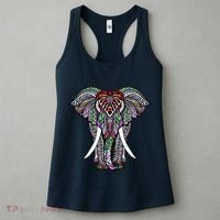 Henna Stylish Artistic Save The Elephants Wildlife Women's Tank Top thumb 3