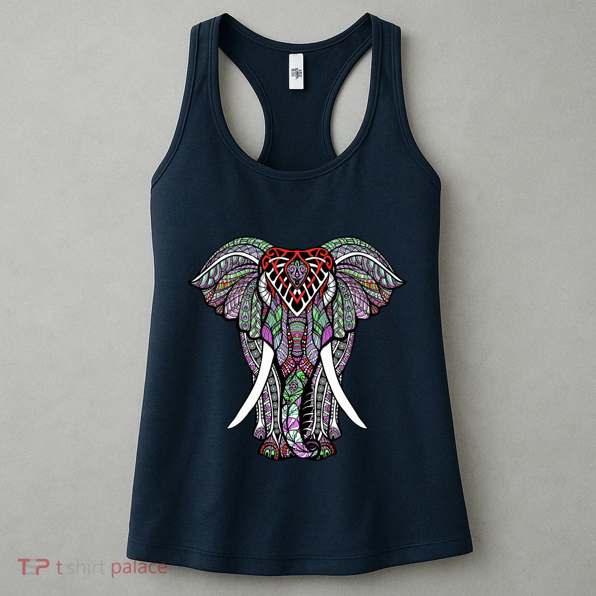 Henna Stylish Artistic Save The Elephants Wildlife Women's Tank Top