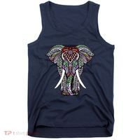 Henna Stylish Artistic Save The Elephants Wildlife Tank Top thumb 0