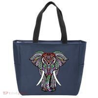 Henna Stylish Artistic Save The Elephants Wildlife Tote Bag thumb 0