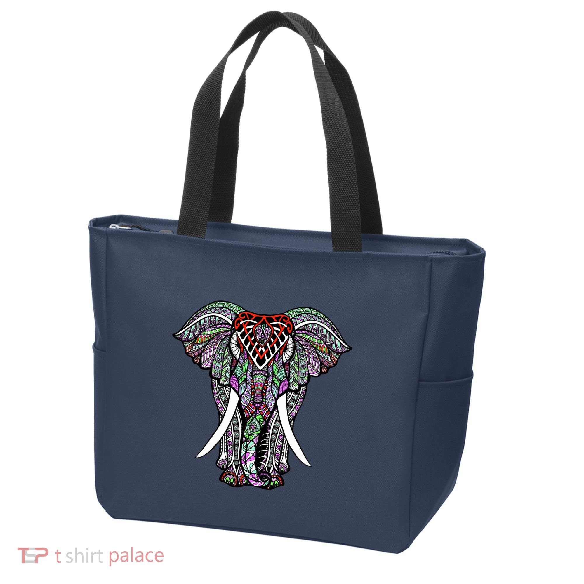 Henna Stylish Artistic Save The Elephants Wildlife Tote Bag