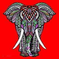 Henna Stylish Artistic Save The Elephants Wildlife Santa Hat thumb 1