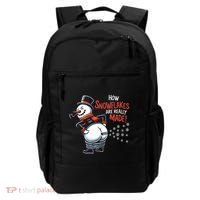 How Snowflakes Are Made Funny Winter Snowman Backpack thumb 0