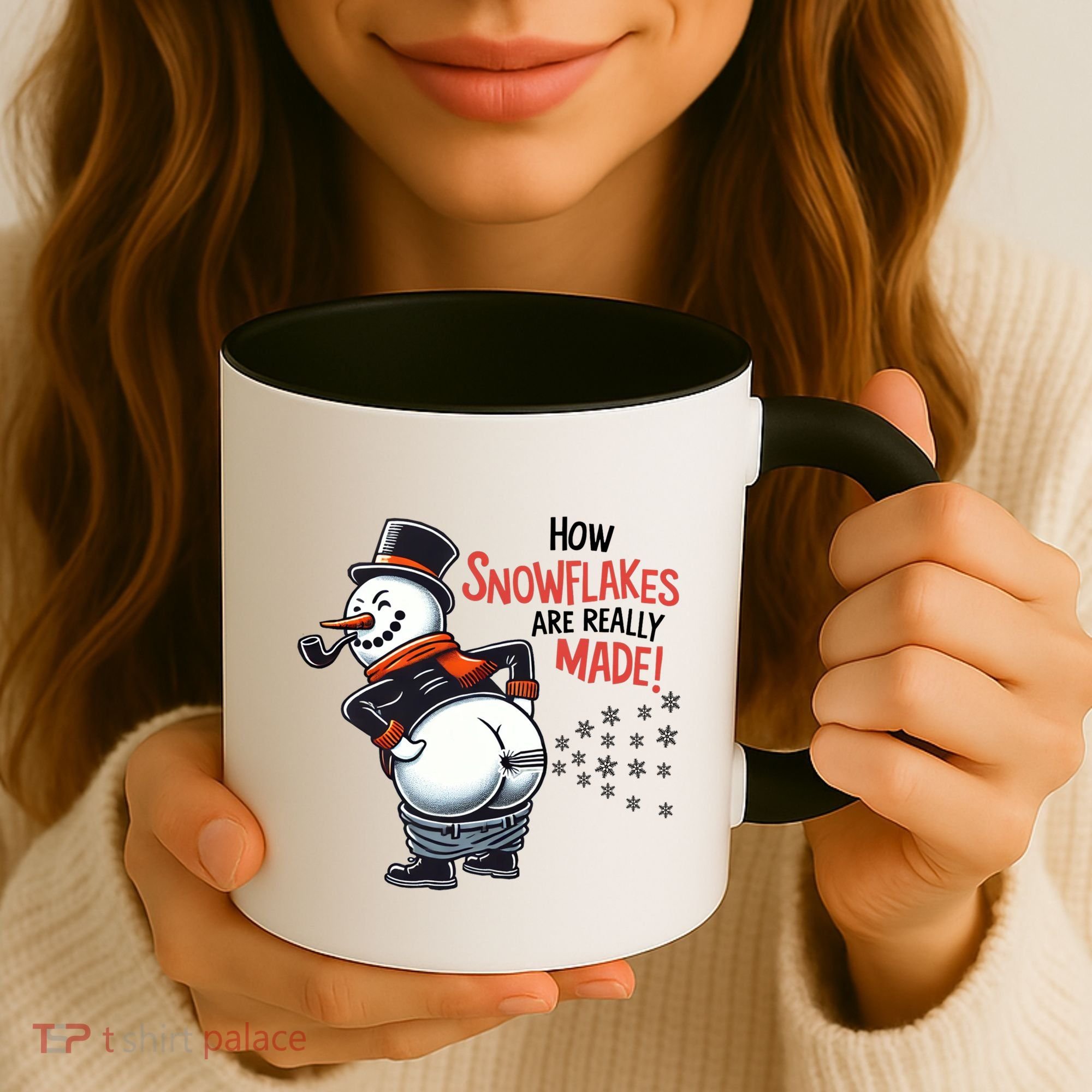 How Snowflakes Are Made Funny Winter Snowman Coffee Mug
