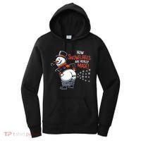 How Snowflakes Are Made Funny Winter Snowman Women's Hoodie thumb 0