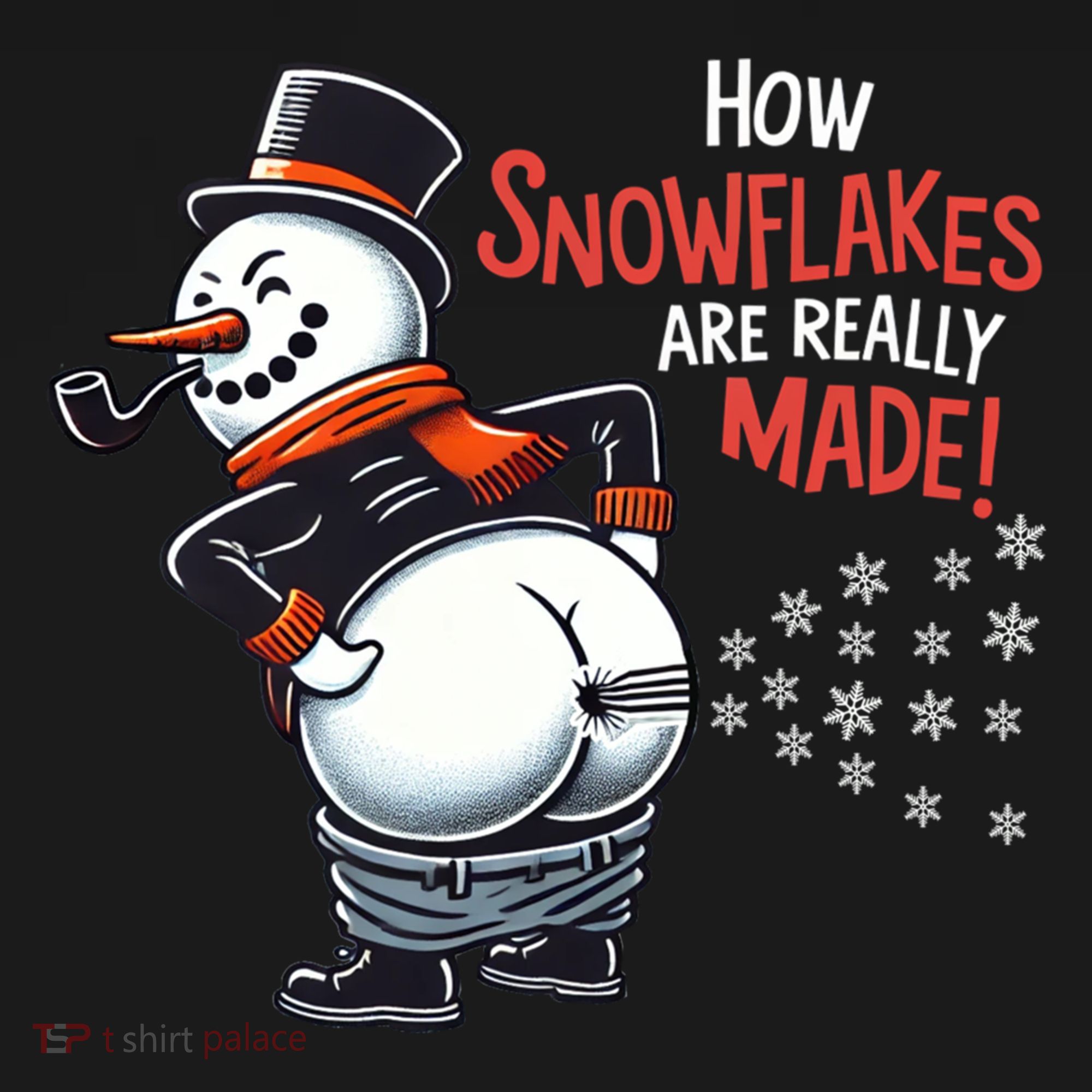 How Snowflakes Are Made Funny Winter Snowman Women's Hoodie