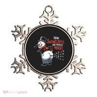 How Snowflakes Are Made Funny Winter Snowman Ornament thumb 0