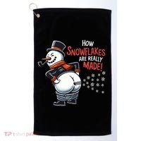 How Snowflakes Are Made Funny Winter Snowman Golf Towel thumb 0