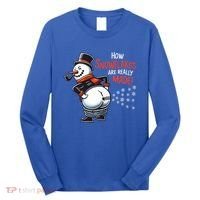How Snowflakes Are Made Funny Winter Snowman Long Sleeve Shirt thumb 0