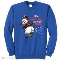 How Snowflakes Are Made Funny Winter Snowman Sweatshirt thumb 0