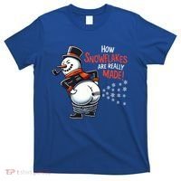 How Snowflakes Are Made Funny Winter Snowman T-Shirt thumb 0