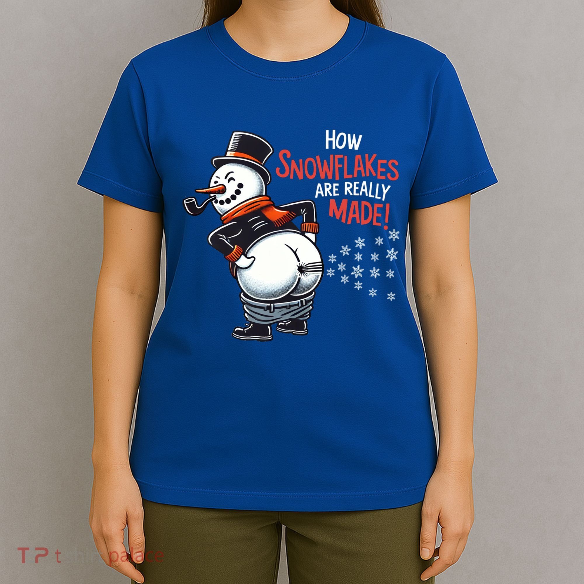 How Snowflakes Are Made Funny Winter Snowman T-Shirt