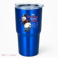How Snowflakes Are Made Funny Winter Snowman Tumbler thumb 0