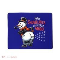 How Snowflakes Are Made Funny Winter Snowman Mousepad thumb 0