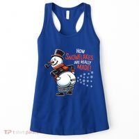 How Snowflakes Are Made Funny Winter Snowman Women's Tank Top thumb 0