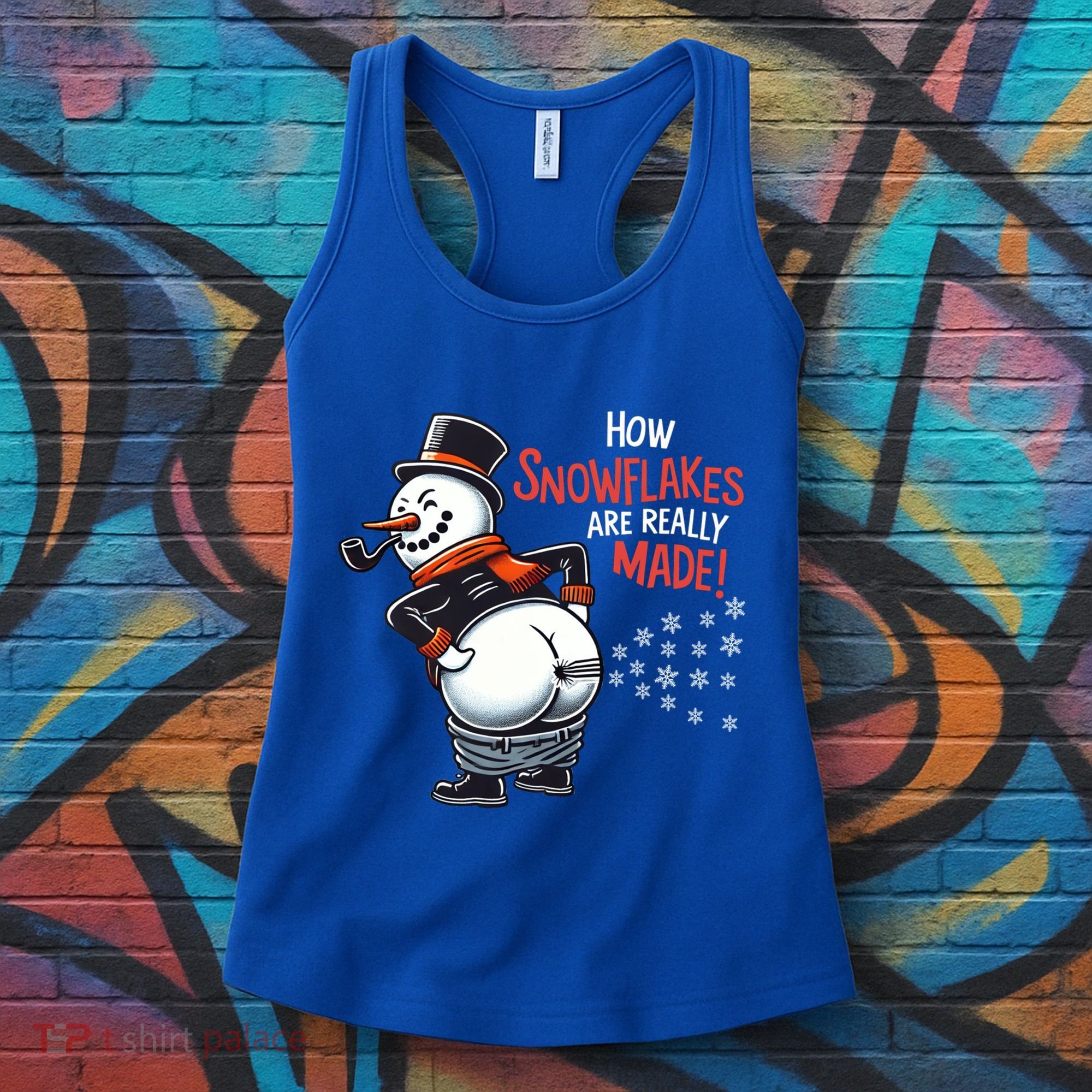 How Snowflakes Are Made Funny Winter Snowman Women's Tank Top
