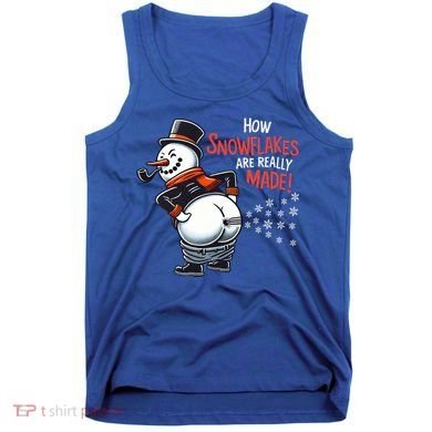 How Snowflakes Are Made Funny Winter Snowman Tank Top