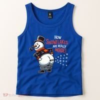 How Snowflakes Are Made Funny Winter Snowman Tank Top thumb 2