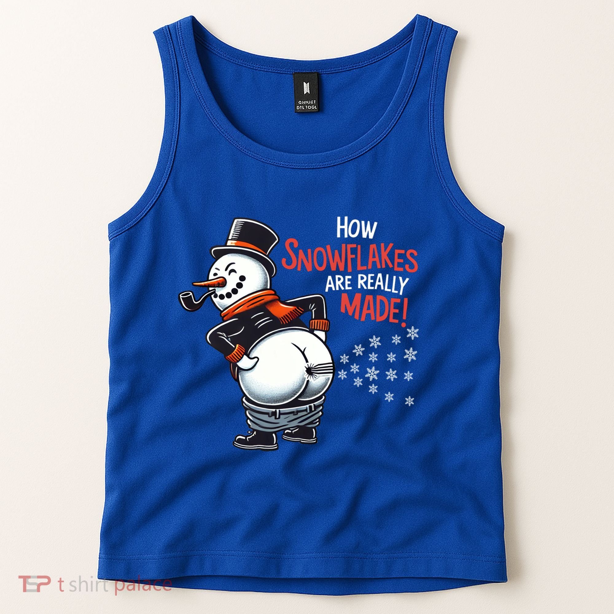 How Snowflakes Are Made Funny Winter Snowman Tank Top