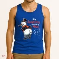 How Snowflakes Are Made Funny Winter Snowman Tank Top thumb 3